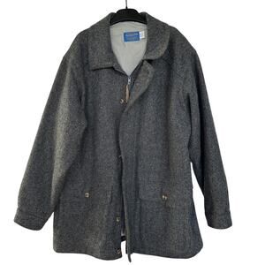 Vintage Men's Pendleton 100% Wool Field Coat Suede Elbow Patches Size M,Like New